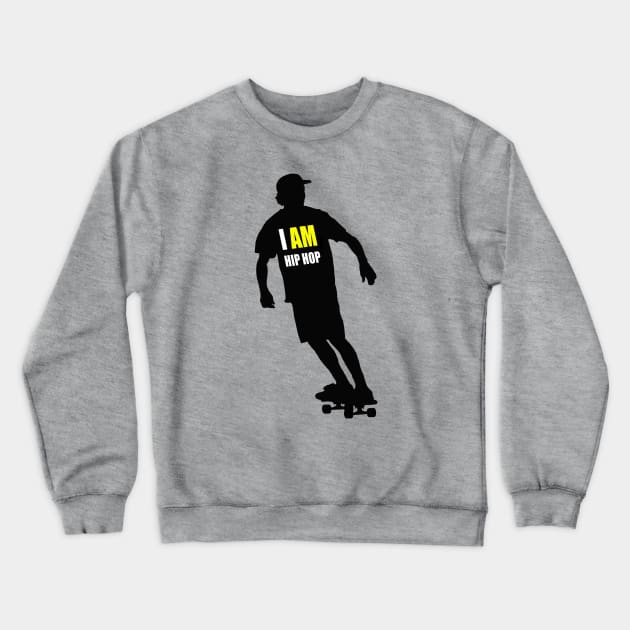 IAHH-SILHOUETTE-SKATEBOARDER-MALE Crewneck Sweatshirt by DodgertonSkillhause